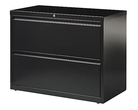 WorkPro 30 W x 18 58 D Lateral 2 Drawer File Cabinet Black